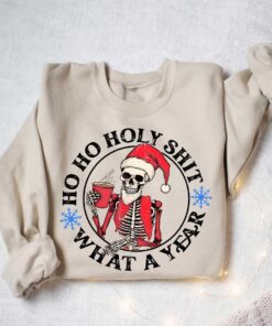 funny christmas sweatshirt skeleton santa claus design dead inside t shirt comfortable crewneck for holiday humor vstin