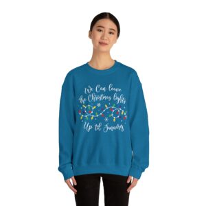 funny christmas sweatshirt we can leave the christmas lights up til january holiday top oversized vintage t shirt for festive wear jacbg