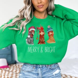 funny christmas sweatshirt with chickens design for farm animal lovers comfortable holiday apparel ideal for festive gatherings ullxv