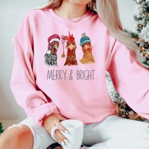 funny christmas sweatshirt with chickens design for farm animal lovers comfortable holiday apparel ideal for festive gatherings v9u8e