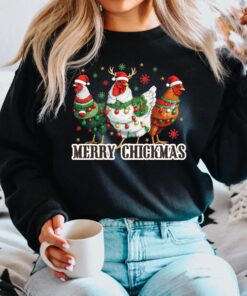 funny christmas sweatshirt with cute chicken design for holiday comfort and farm themed style rt9oz scaled