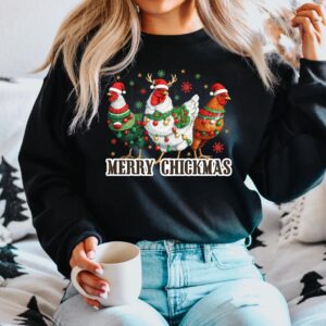 funny christmas sweatshirt with cute chicken design for holiday comfort and farm themed style rt9oz scaled