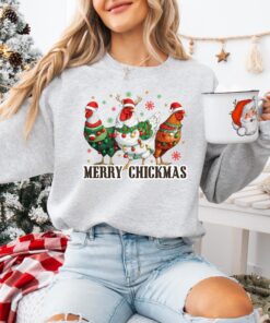 funny christmas sweatshirt with cute chicken design for holiday comfort and farm themed style xdwbe scaled