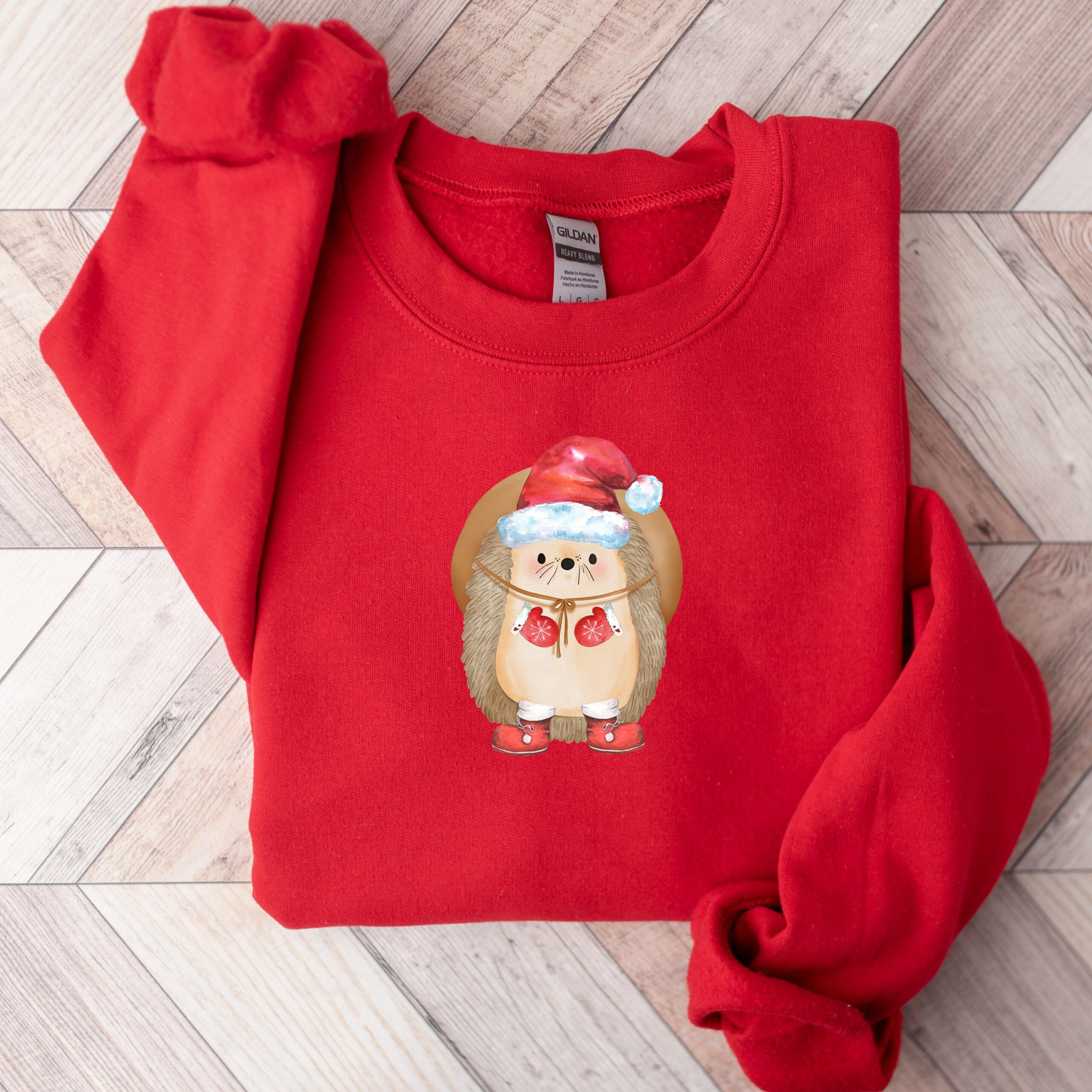 funny christmas sweatshirt with cute hedgehog design for plus size comfort in vintage style mqjsm scaled