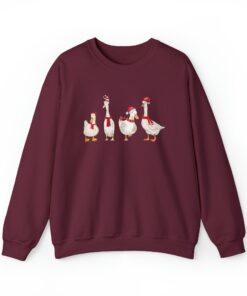 funny christmas sweatshirt with duck design for holiday celebrations and winter comfort unique duckmas shirt for festive wear sssb2