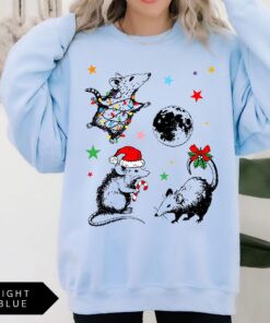 funny christmas sweatshirt with possum moon design trendy holiday shirt for unique style and comfort wb8lk