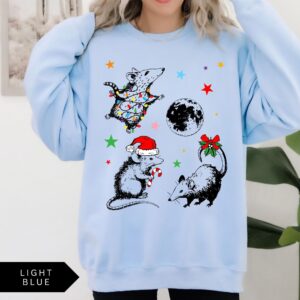 funny christmas sweatshirt with possum moon design trendy holiday shirt for unique style and comfort wb8lk