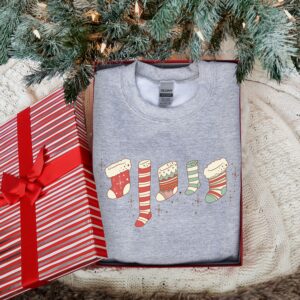 funny christmas sweatshirt with retro santa design for holiday gatherings and seasonal fun pctae