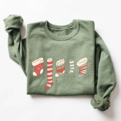 Funny Christmas Sweatshirt with Retro Santa Design for Holiday Gatherings and Seasonal Fun
