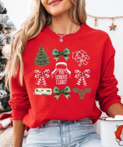 funny christmas sweatshirt you serious design with cute christmas tree and bow features for a unique holiday style msatq scaled