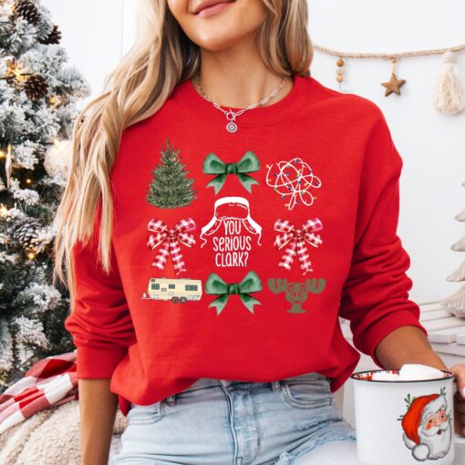 funny christmas sweatshirt you serious design with cute christmas tree and bow features for a unique holiday style msatq scaled