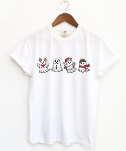 funny christmas t shirt featuring cute ghost design for spooky holiday apparel and winter celebrations 1nmmp scaled