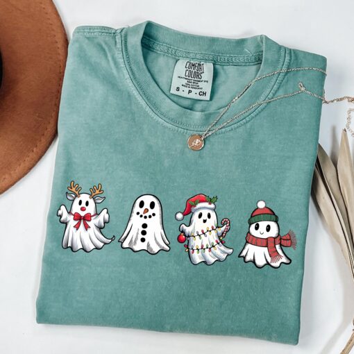 funny christmas t shirt featuring cute ghost design for spooky holiday apparel and winter celebrations 7di9e scaled