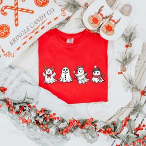 funny christmas t shirt featuring cute ghost design for spooky holiday apparel and winter celebrations d3z9f