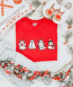 funny christmas t shirt featuring cute ghost design for spooky holiday apparel and winter celebrations d3z9f scaled