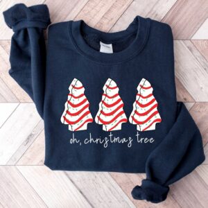 funny christmas t shirt oh christmas tree cake design cute xmas tee for women vintage style comfortable apparel 8yvll scaled