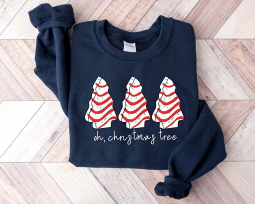 funny christmas t shirt oh christmas tree cake design cute xmas tee for women vintage style comfortable apparel 8yvll scaled