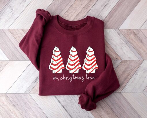 funny christmas t shirt oh christmas tree cake design cute xmas tee for women vintage style comfortable apparel d2a96 scaled