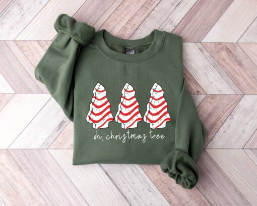 funny christmas t shirt oh christmas tree cake design cute xmas tee for women vintage style comfortable apparel xirvy scaled