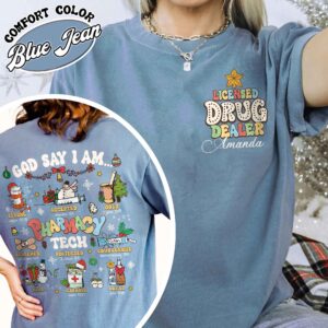 funny pharmacy tech christmas shirt pharmacy tech vintage t shirt womens christian nurse christmas shirt kolcp