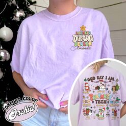 funny pharmacy tech christmas shirt pharmacy tech vintage t shirt womens christian nurse christmas shirt xpcb9