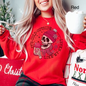 funny valentines day sweatshirt for women with skull design oversized winter shirt for coffee lovers 3iidf