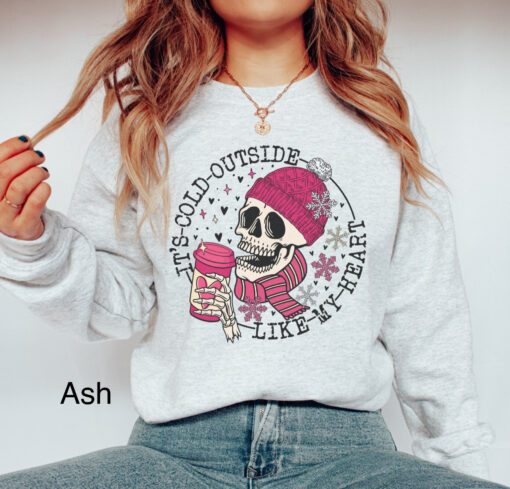 funny valentines day sweatshirt for women with skull design oversized winter shirt for coffee lovers 9ztio