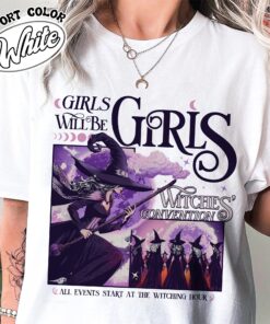 girls will be girls witch shirt witchy feminist vintage t shirt womens halloween shirt 3xgl5