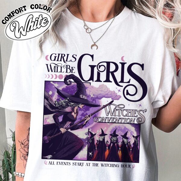 girls will be girls witch shirt witchy feminist vintage t shirt womens halloween shirt