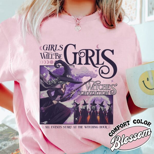 girls will be girls witch shirt witchy feminist vintage t shirt womens halloween shirt bdeyj