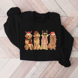 golden retriever christmas sweatshirt for dog lovers featuring holiday design and comfortable fit ideal for christmas and new year celebrations azotx scaled