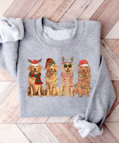 golden retriever christmas sweatshirt for dog lovers featuring holiday design and comfortable fit ideal for christmas and new year celebrations d5svm scaled