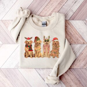 golden retriever christmas sweatshirt for dog lovers featuring holiday design and comfortable fit ideal for christmas and new year celebrations ewlvz scaled