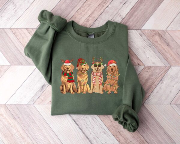 golden retriever christmas sweatshirt for dog lovers featuring holiday design and comfortable fit ideal for christmas and new year celebrations sumxe scaled