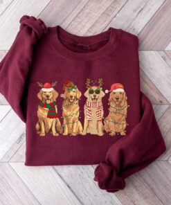 golden retriever christmas sweatshirt for dog lovers featuring holiday design and comfortable fit ideal for christmas and new year celebrations uy4dr scaled