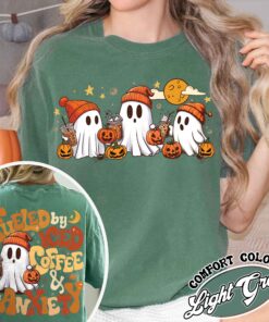 halloween coffee shirt cute ghost drinking coffee vintage t shirt womens halloween shirt dzwvi