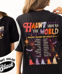 haunt around the world shirt epcot drinking vintage halloween t shirt womens party shirt 06k67