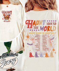 haunt around the world shirt epcot drinking vintage halloween t shirt womens party shirt vg7wd