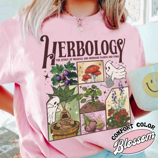 herbology plants shirt halloween ghost and plants vintage t shirt womens plant lover shirt 3i8ky