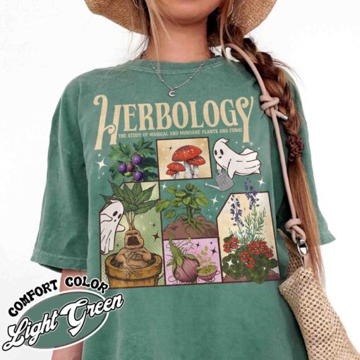 herbology plants shirt halloween ghost and plants vintage t shirt womens plant lover shirt fwnvy