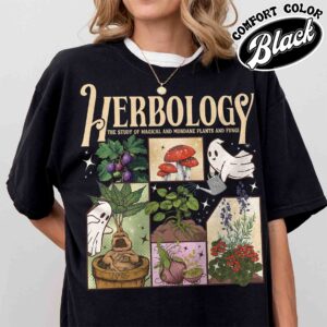 herbology plants shirt halloween ghost and plants vintage t shirt womens plant lover shirt gxfac