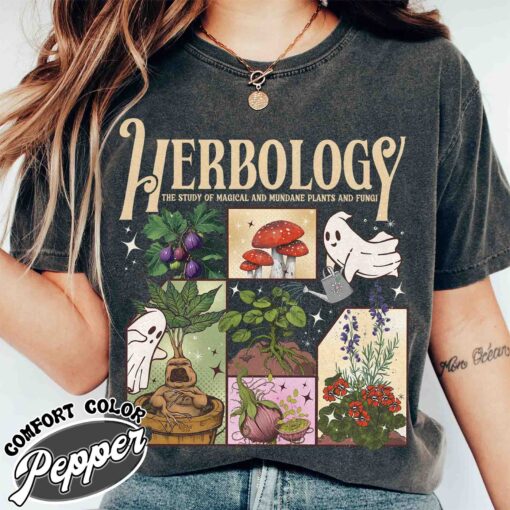 herbology plants shirt halloween ghost and plants vintage t shirt womens plant lover shirt ihhqq