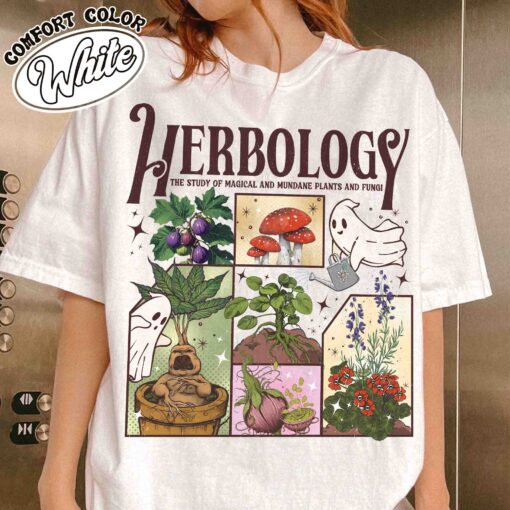 herbology plants shirt halloween ghost and plants vintage t shirt womens plant lover shirt nms9i