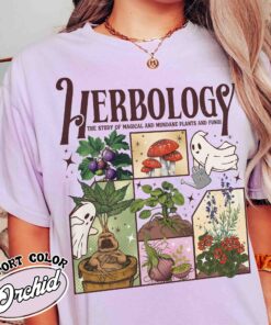 herbology plants shirt halloween ghost and plants vintage t shirt womens plant lover shirt sk7cx