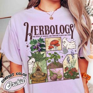 herbology plants shirt halloween ghost and plants vintage t shirt womens plant lover shirt sk7cx