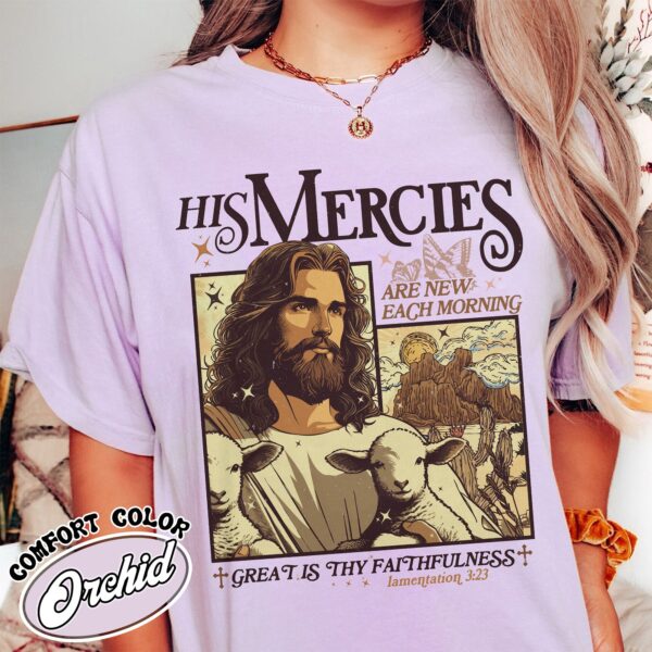 his mercies are new everyday shirt christian vintage bible verse t shirt womens faith based shirt ajfgg