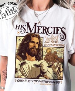 his mercies are new everyday shirt christian vintage bible verse t shirt womens faith based shirt pgnzf