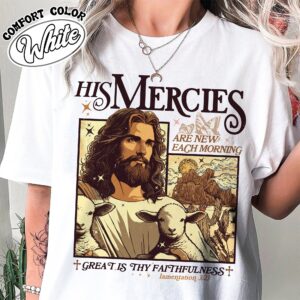 his mercies are new everyday shirt christian vintage bible verse t shirt womens faith based shirt pgnzf