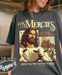 his mercies are new everyday shirt christian vintage bible verse t shirt womens faith based shirt qn08n