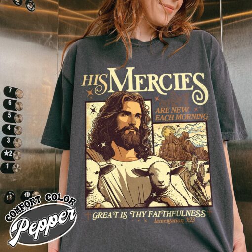 his mercies are new everyday shirt christian vintage bible verse t shirt womens faith based shirt qn08n